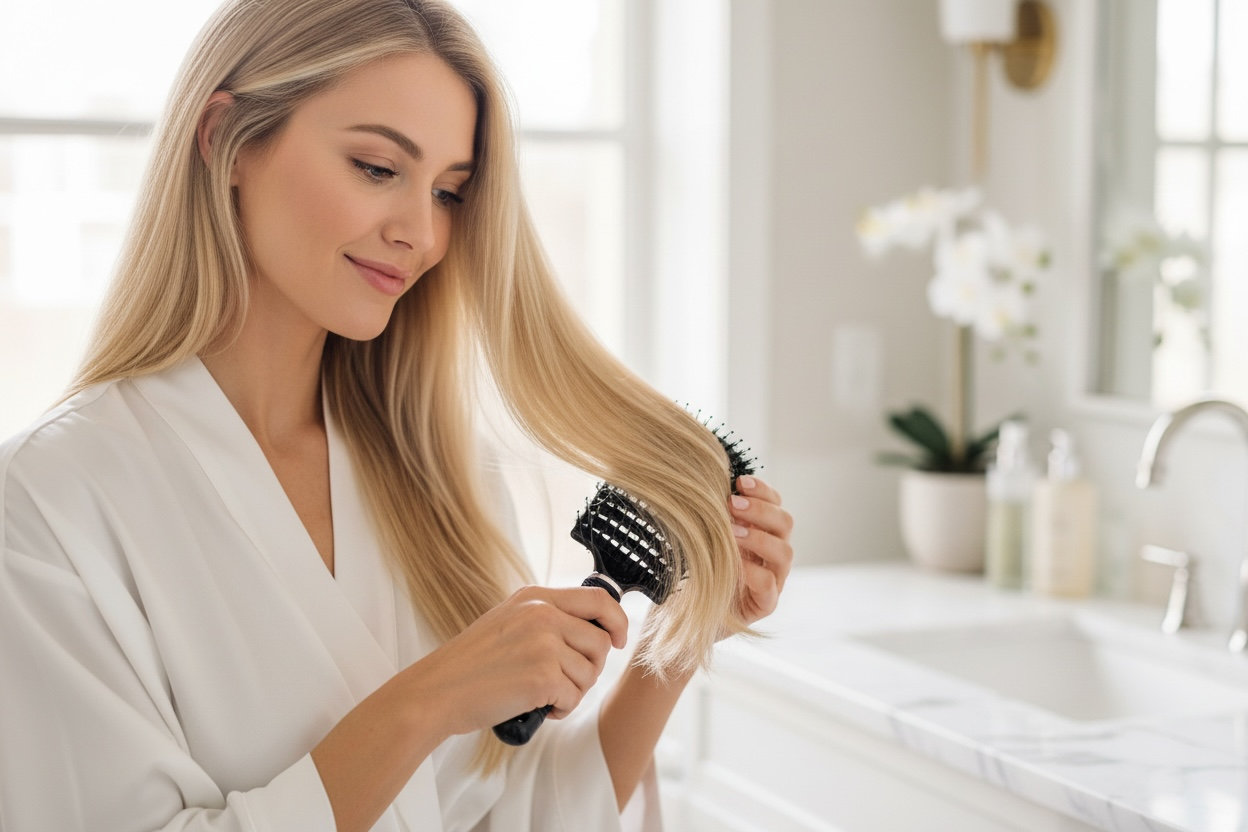 Professional Detangling Boar Bristle Brush for Hair Extensions